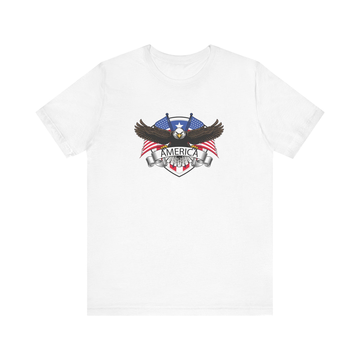 Unisex Jersey Short Sleeve Tee America Bald Eagle Shield
