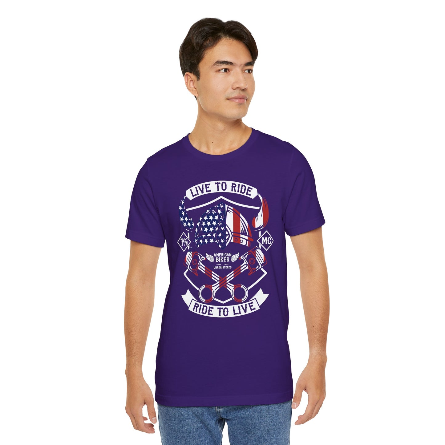 Live To Ride Ride To Live 1% MC Unisex Jersey Short Sleeve Tee