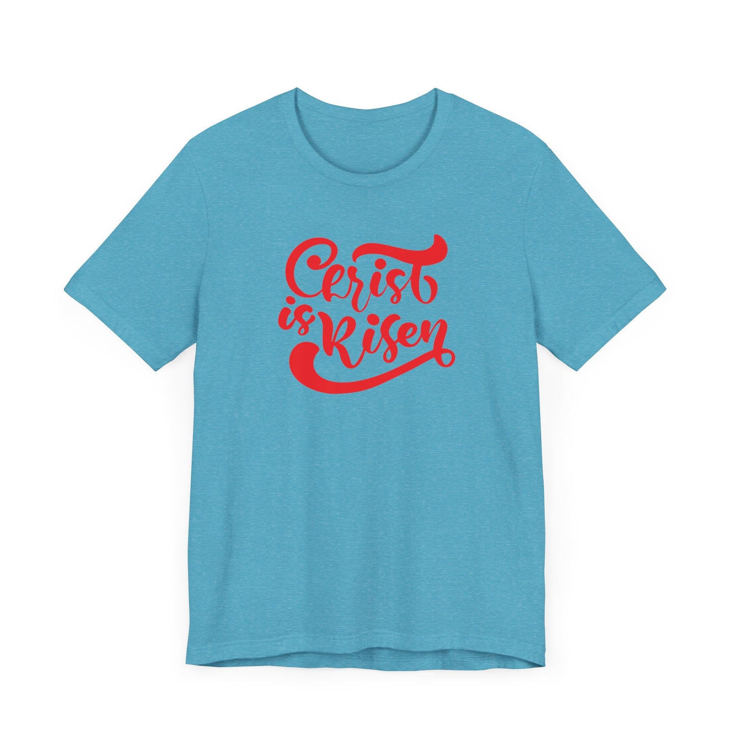 Christ is Risen Red Print Unisex Jersey Short Sleeve Tee