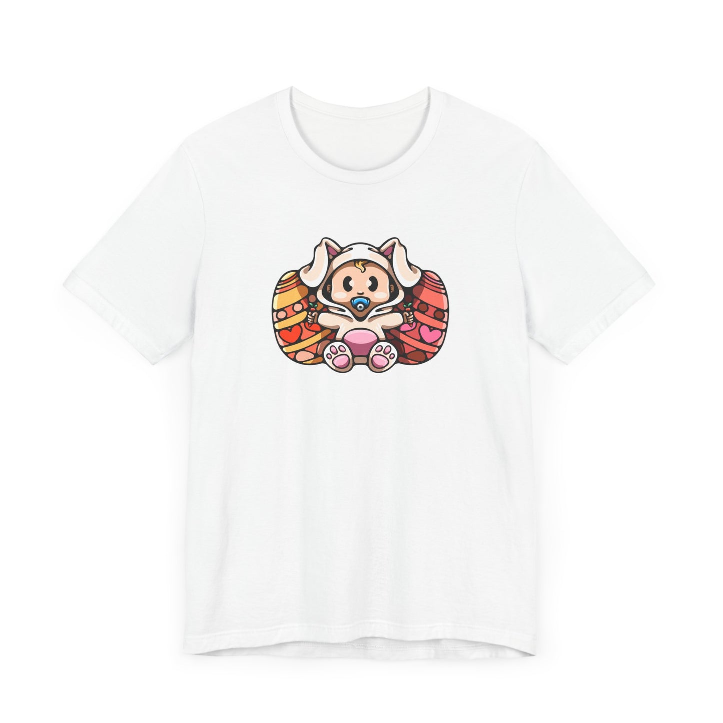 Adorable Baby In Easter Bunny Outfit Unisex Jersey Short Sleeve Tee