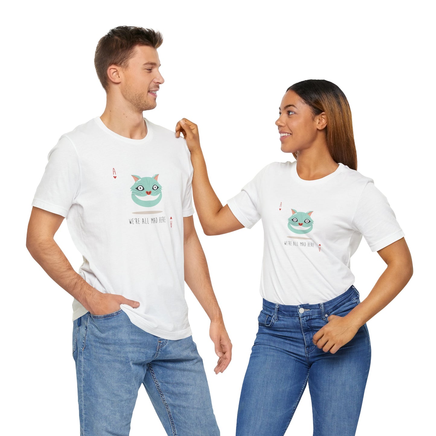 We're All Mad Here Alice In Wonderland Inspired Unisex Jersey Short Sleeve Tee