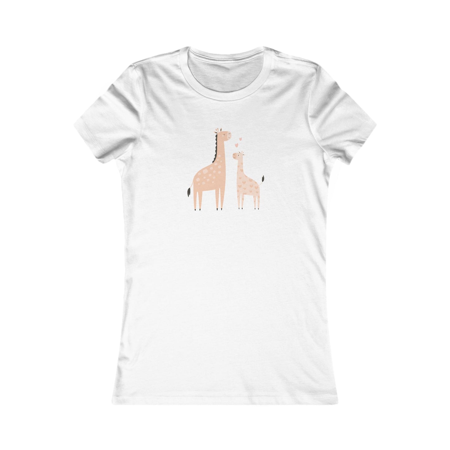 Giraffe Love Tower Sweet Giraffe Mom and Baby Bond Women's Favorite Tee