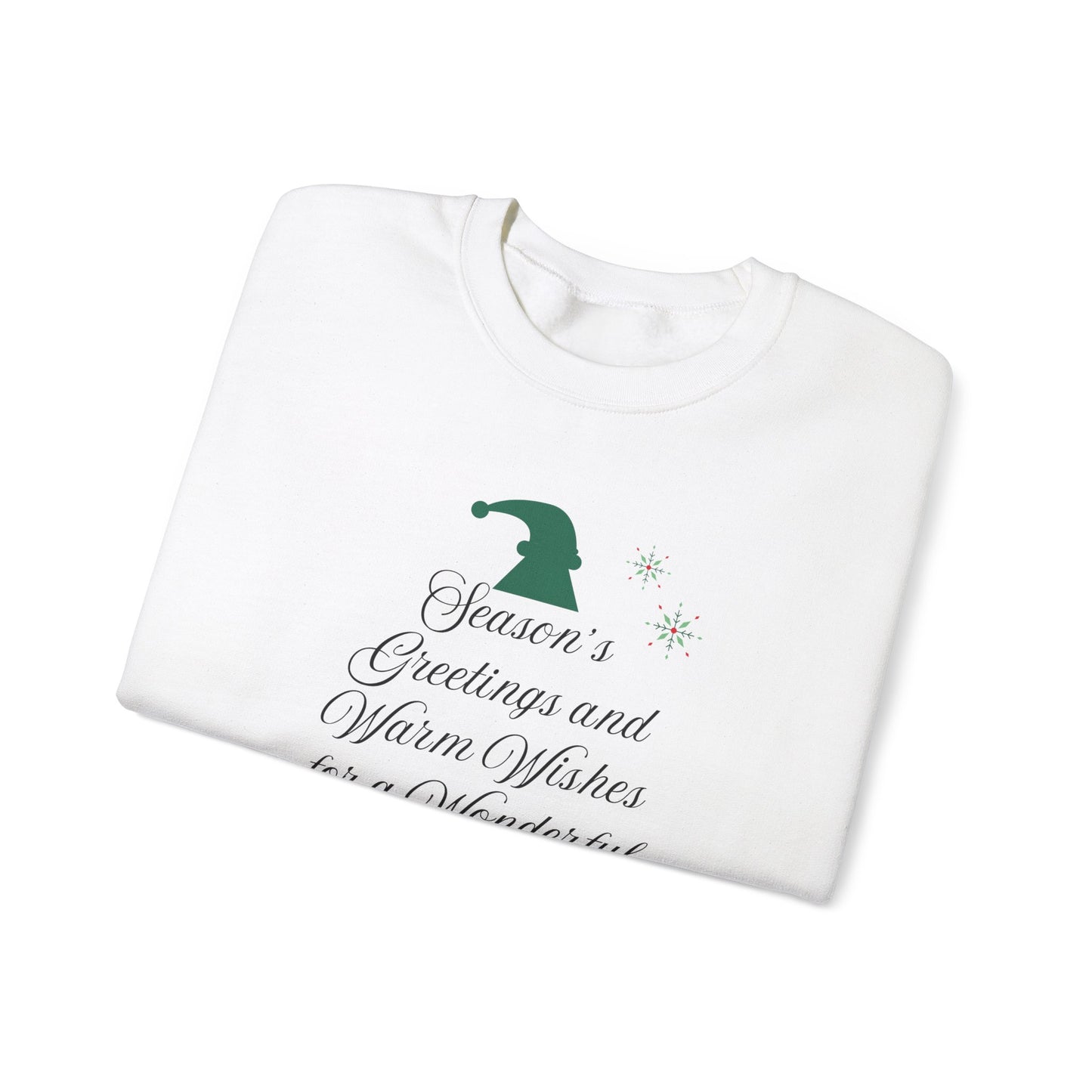Unisex Heavy Blend Crewneck Sweatshirt Season's Greetings & Warm Wishes πβ¨