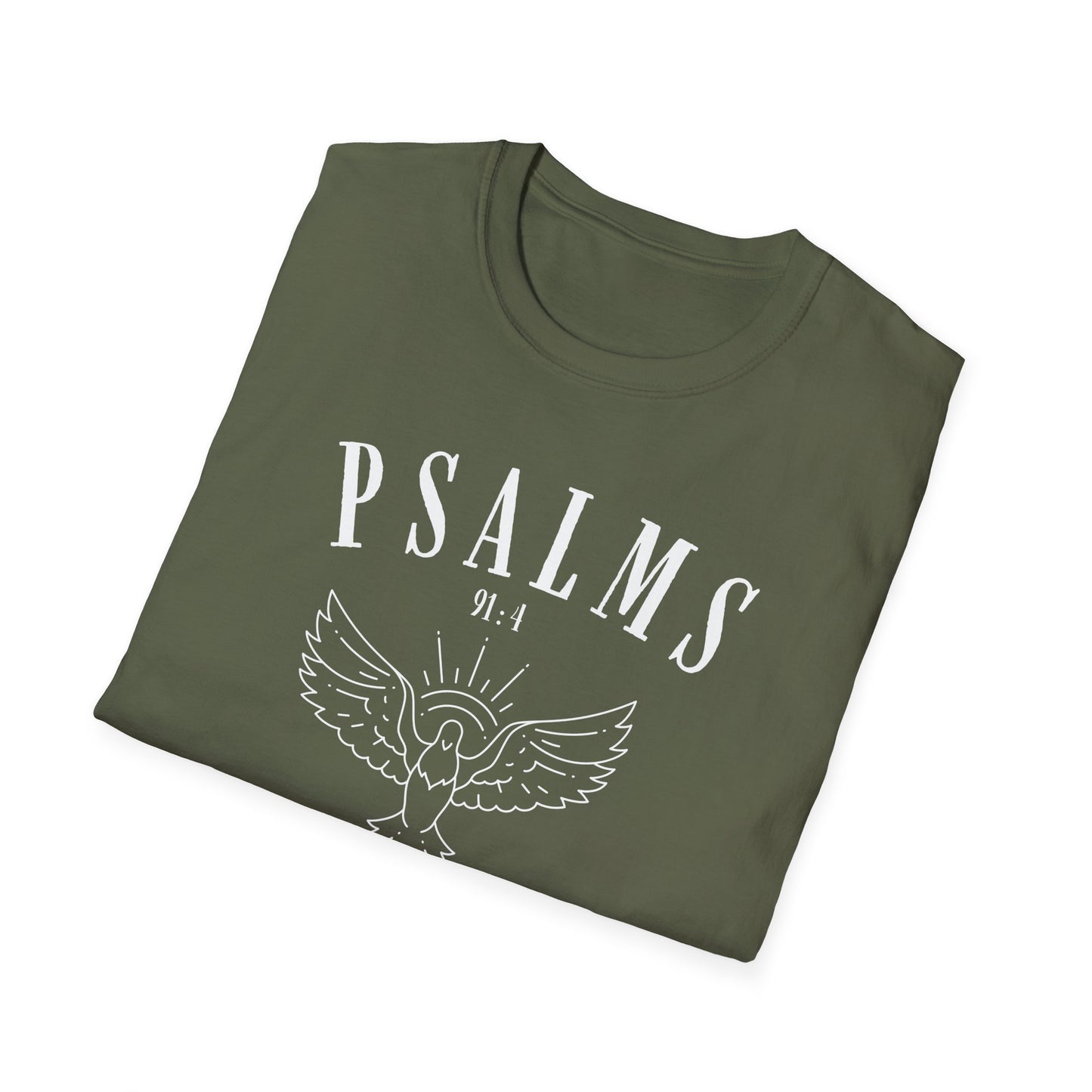 Psalms 91:4 Under His Wings You Will Find Refuge Softstyle T-Shirt