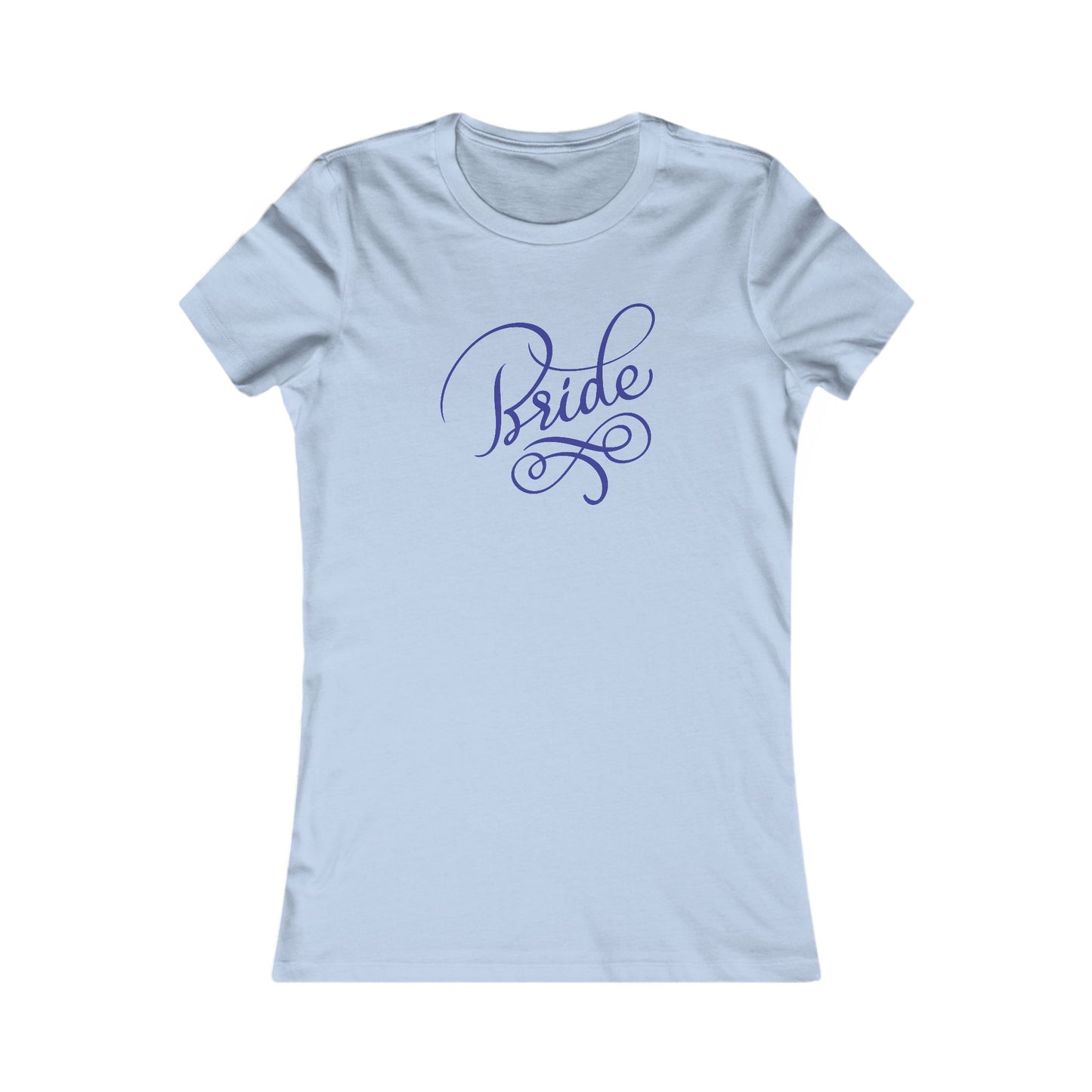 Women's Favorite Tee Bride Vibes Navy Print