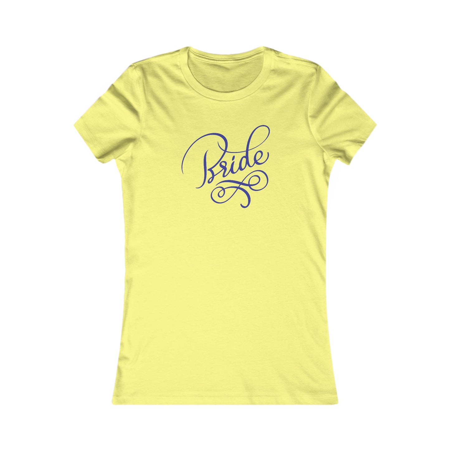 Women's Favorite Tee Bride Vibes Navy Print