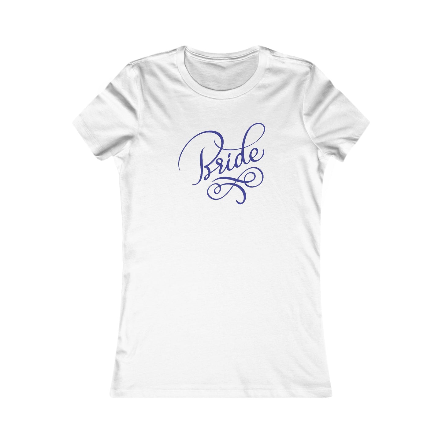 Women's Favorite Tee Bride Vibes Navy Print