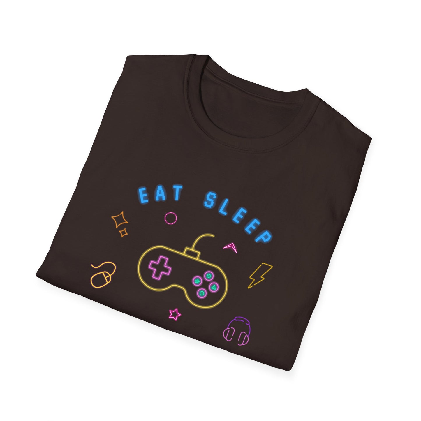Eat Sleep Game Repeat Unisex Softstyle T-Shirt
