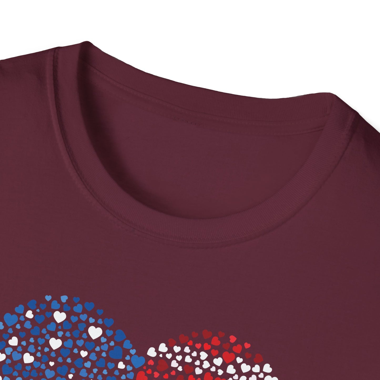 Patriotic Heartbeat Unisex Softstyle T-Shirt
