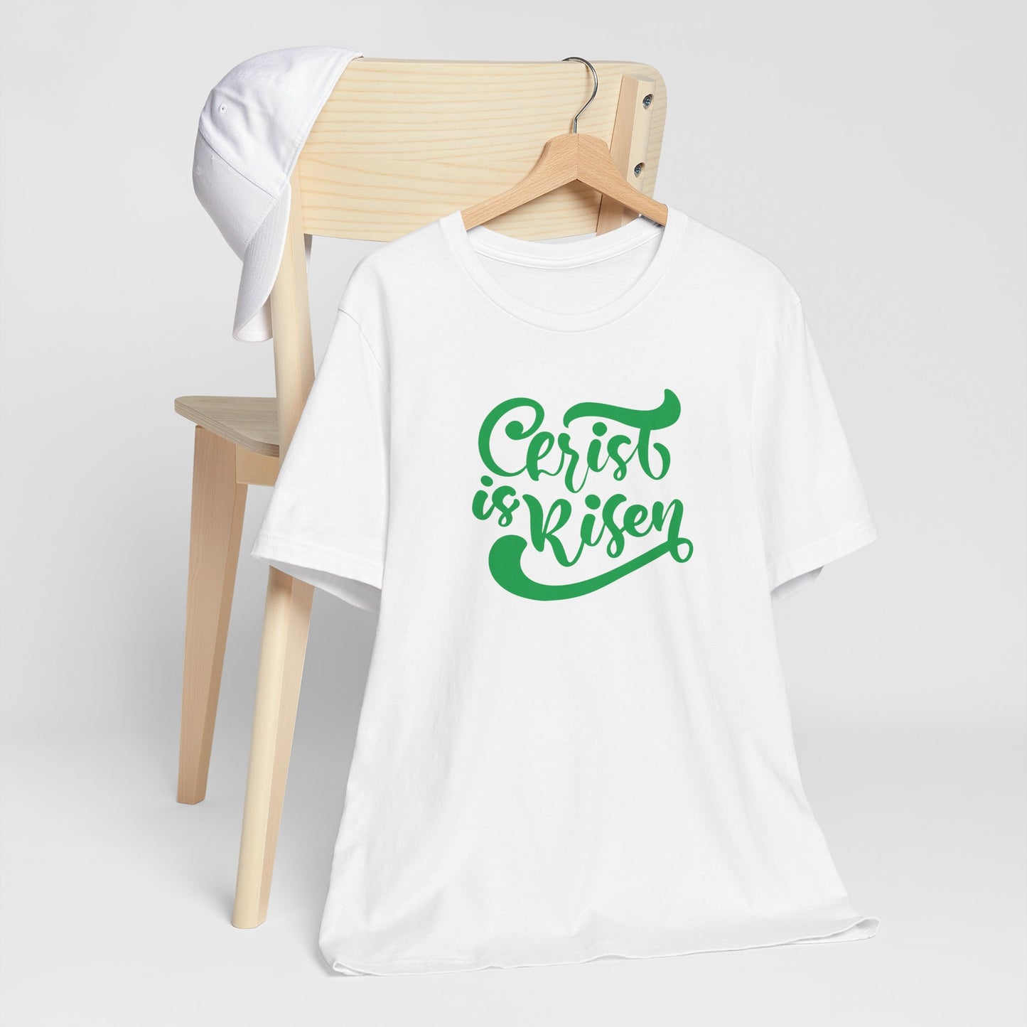 Christ is Risen Green Print Unisex Jersey Short Sleeve Tee