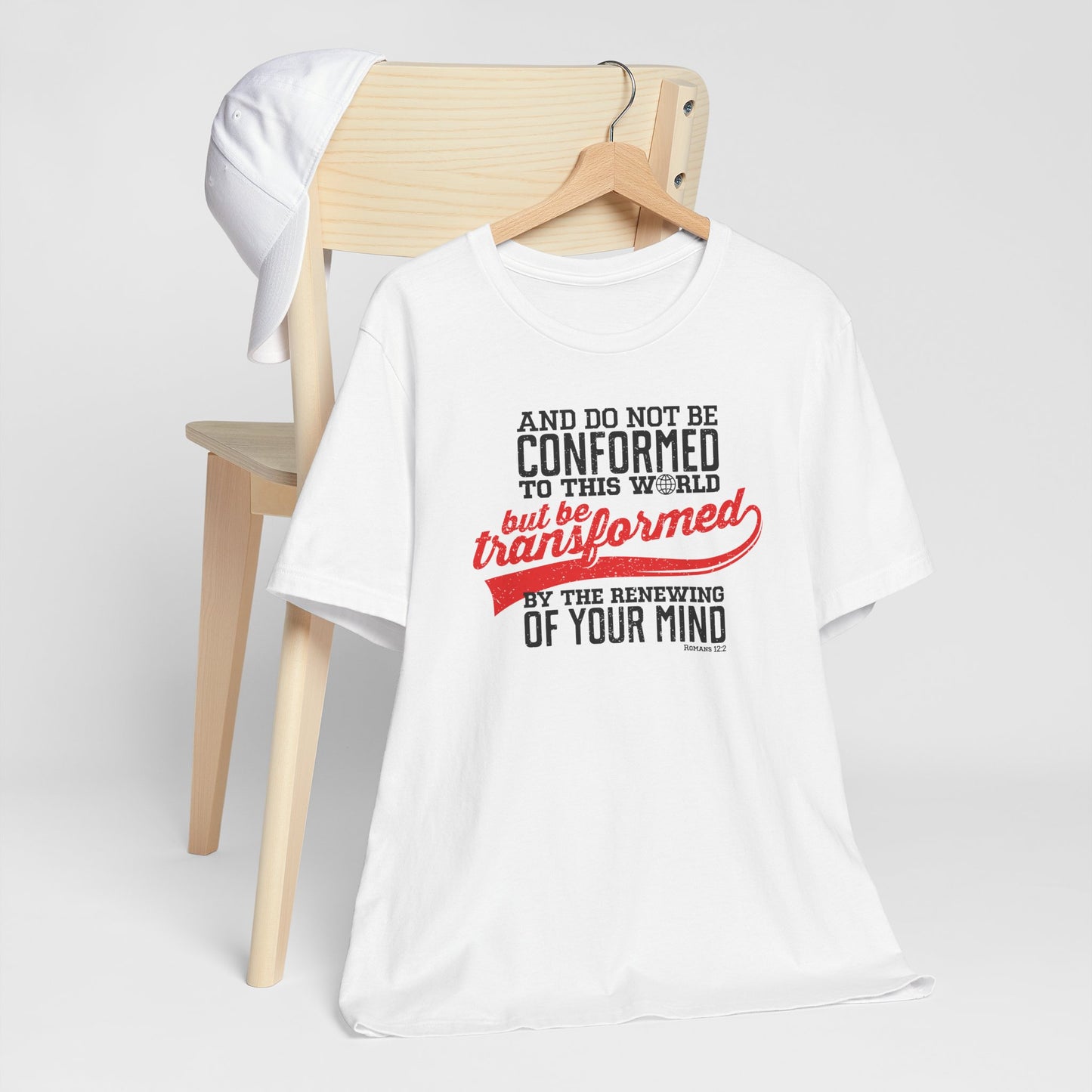 Be Transformed Romans 12:2 Unisex Jersey Short Sleeve Tee