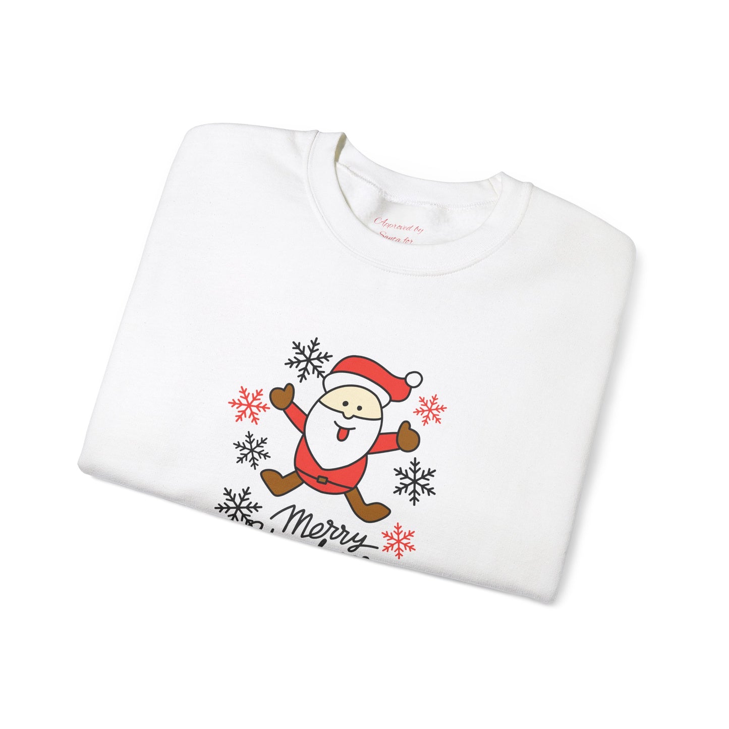 Unisex Heavy Blend Crewneck Sweatshirt Playful Santa Merry Christmas π
β¨