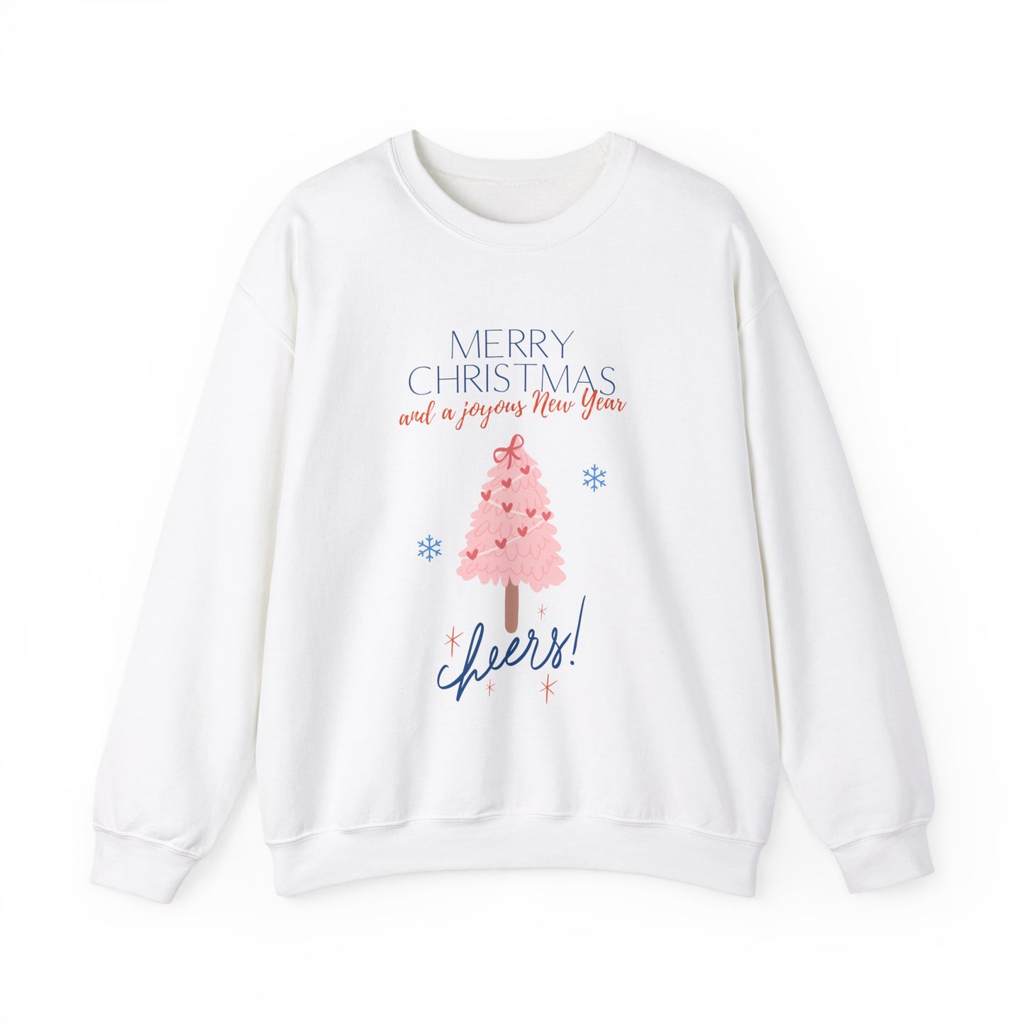 Unisex Heavy Blend Crewneck Sweatshirt Pink Christmas Tree πβ€οΈβ¨