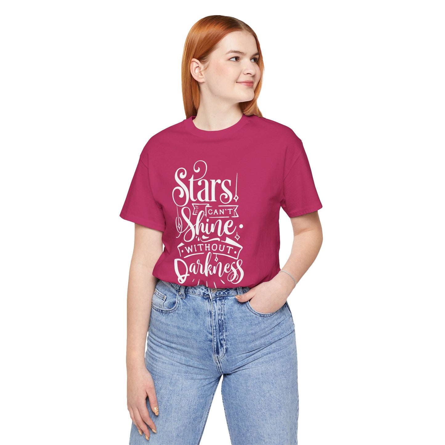 Stars Can't Shine Without Darkness Unisex Jersey Short Sleeve Tee