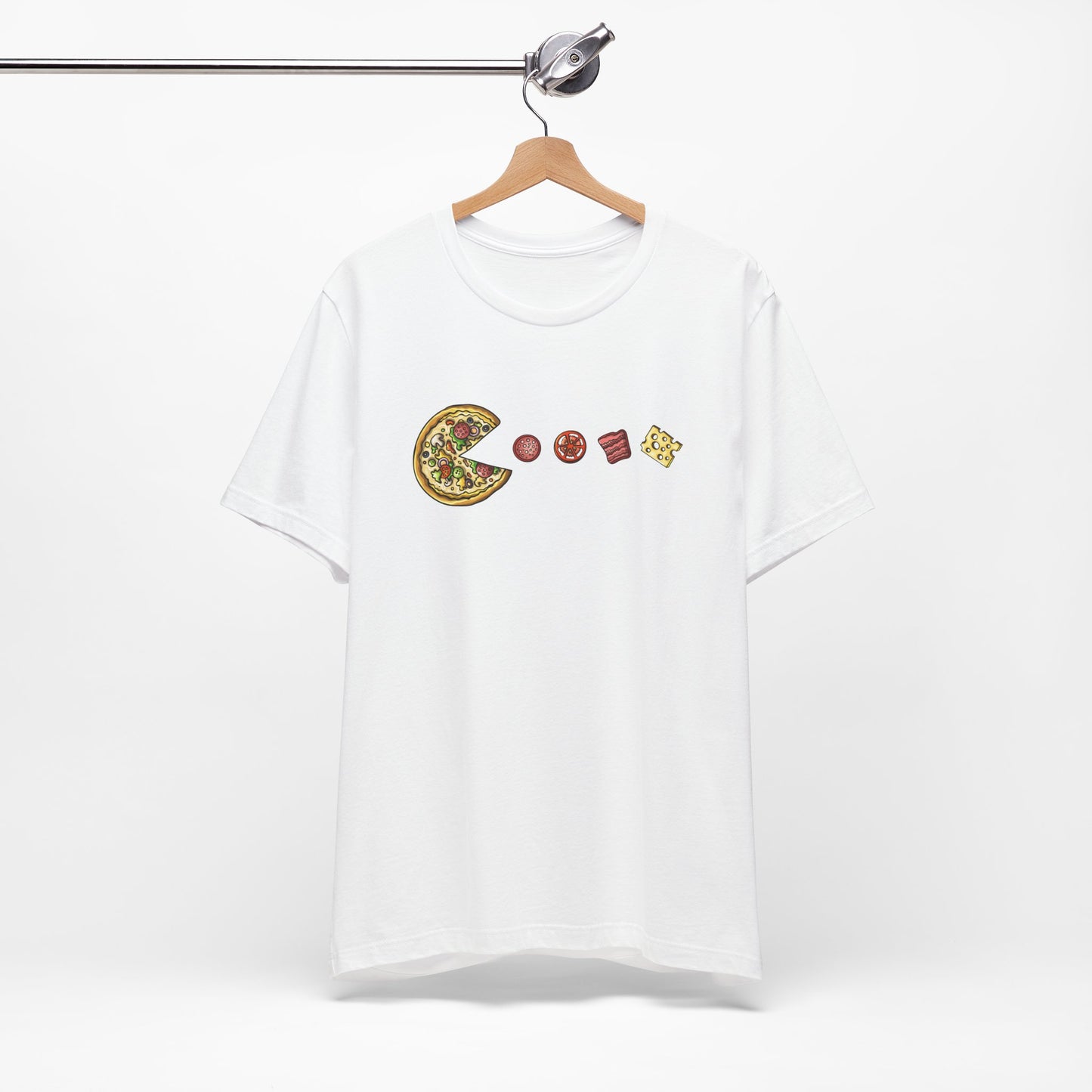 Pizza Pacman Unisex Jersey Short Sleeve Tee