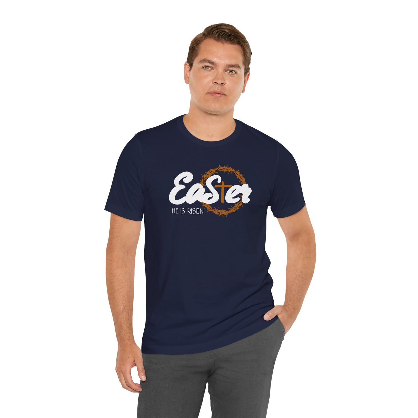 Easter He Is Risen Unisex Jersey Short Sleeve Tee