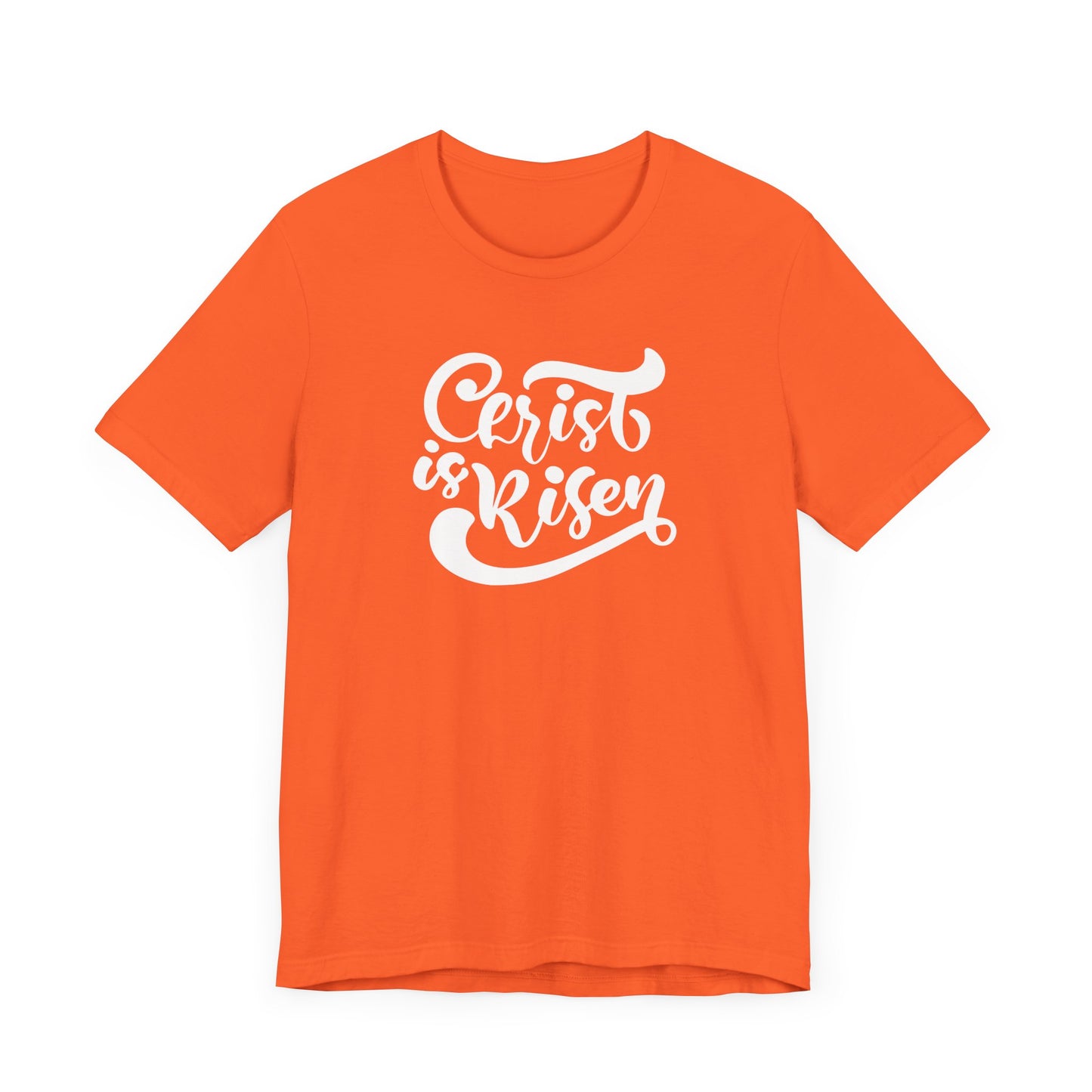 Christ is Risen White Print Unisex Jersey Short Sleeve Tee