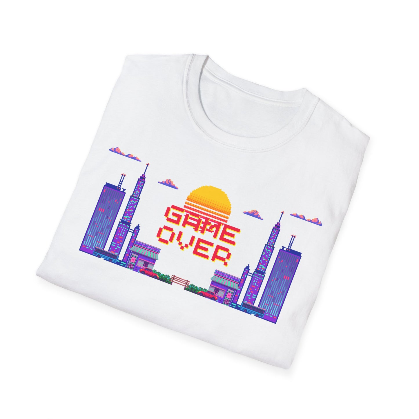 Game Over Sunset Showdown Unisex Softstyle T-Shirt
