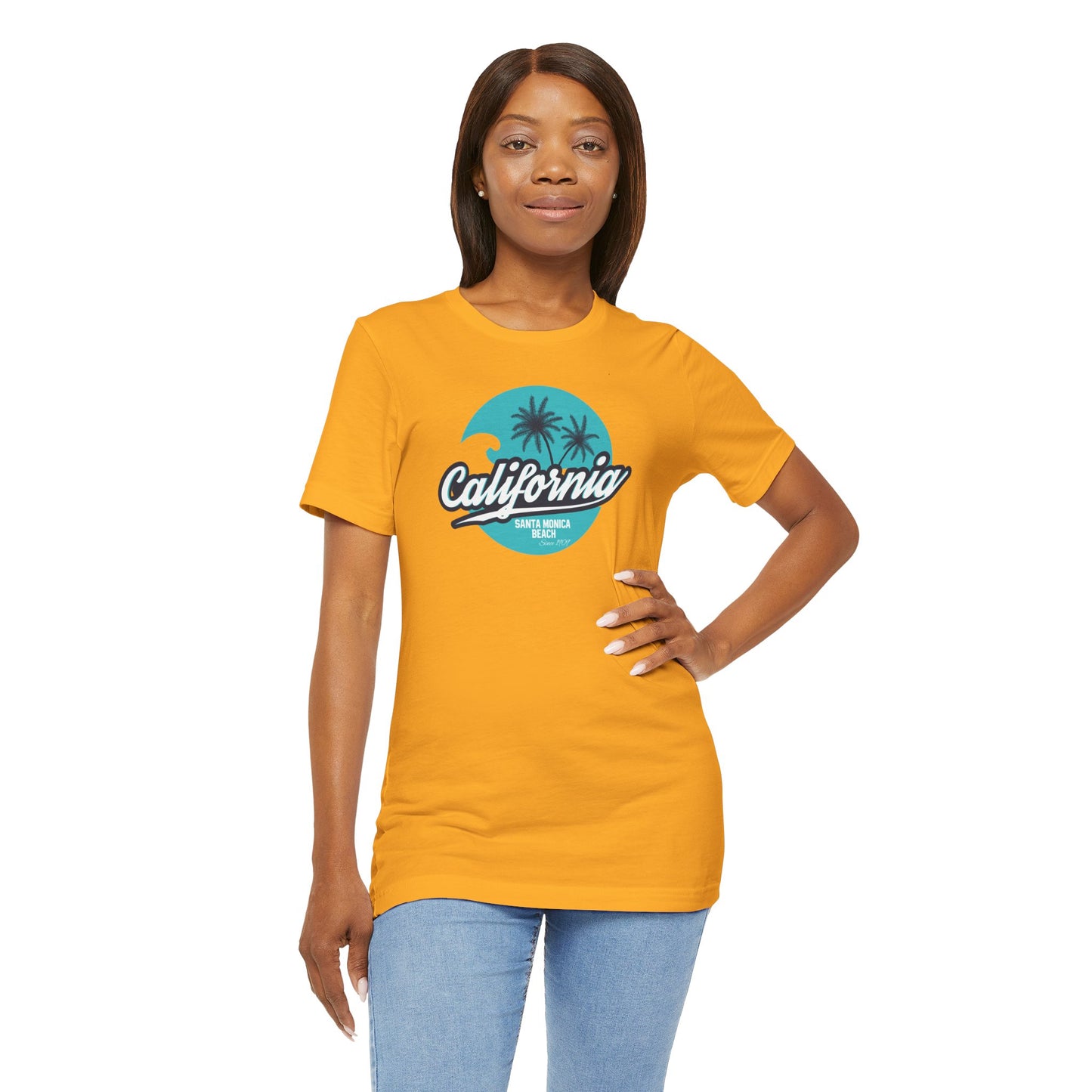 California Santa Monica Beach Unisex Jersey Short Sleeve Tee