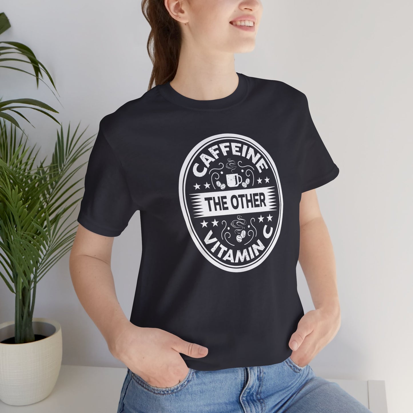 Caffeine The Other Vitamin C Unisex Jersey Short Sleeve Tee