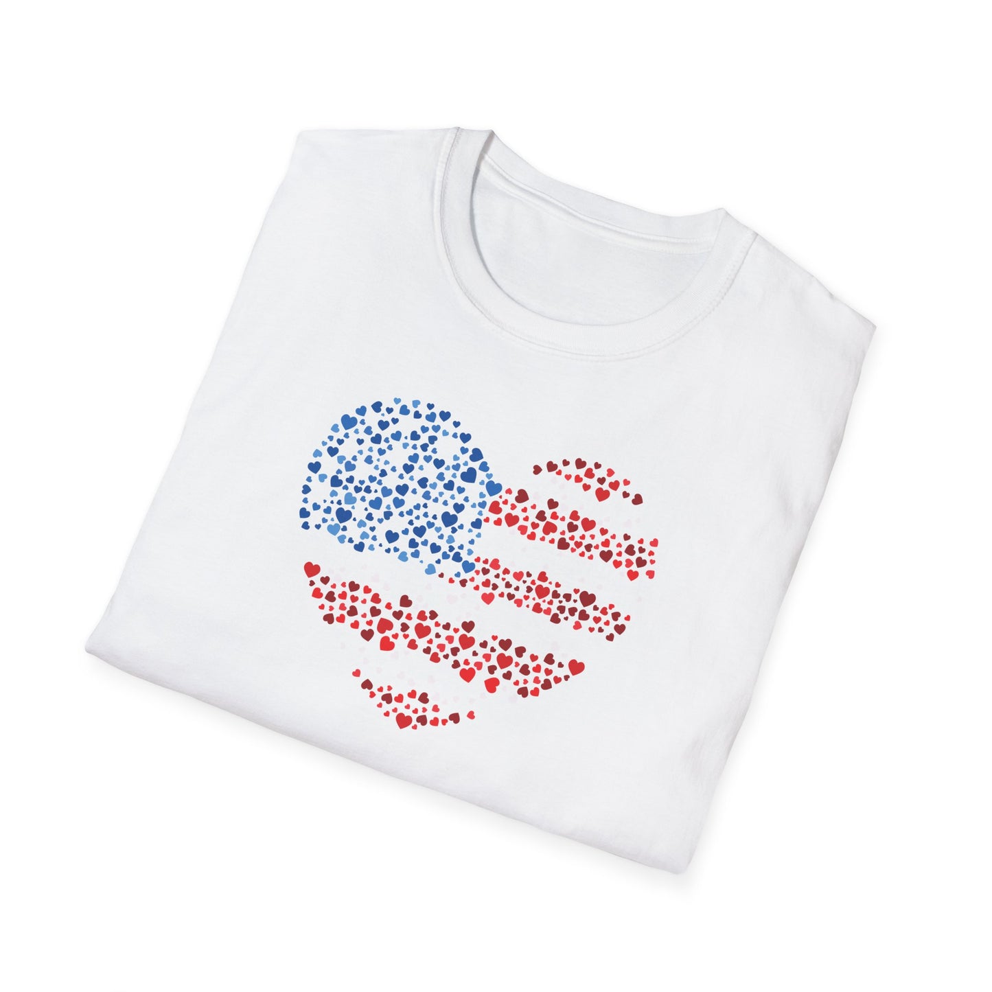 Patriotic Heartbeat Unisex Softstyle T-Shirt