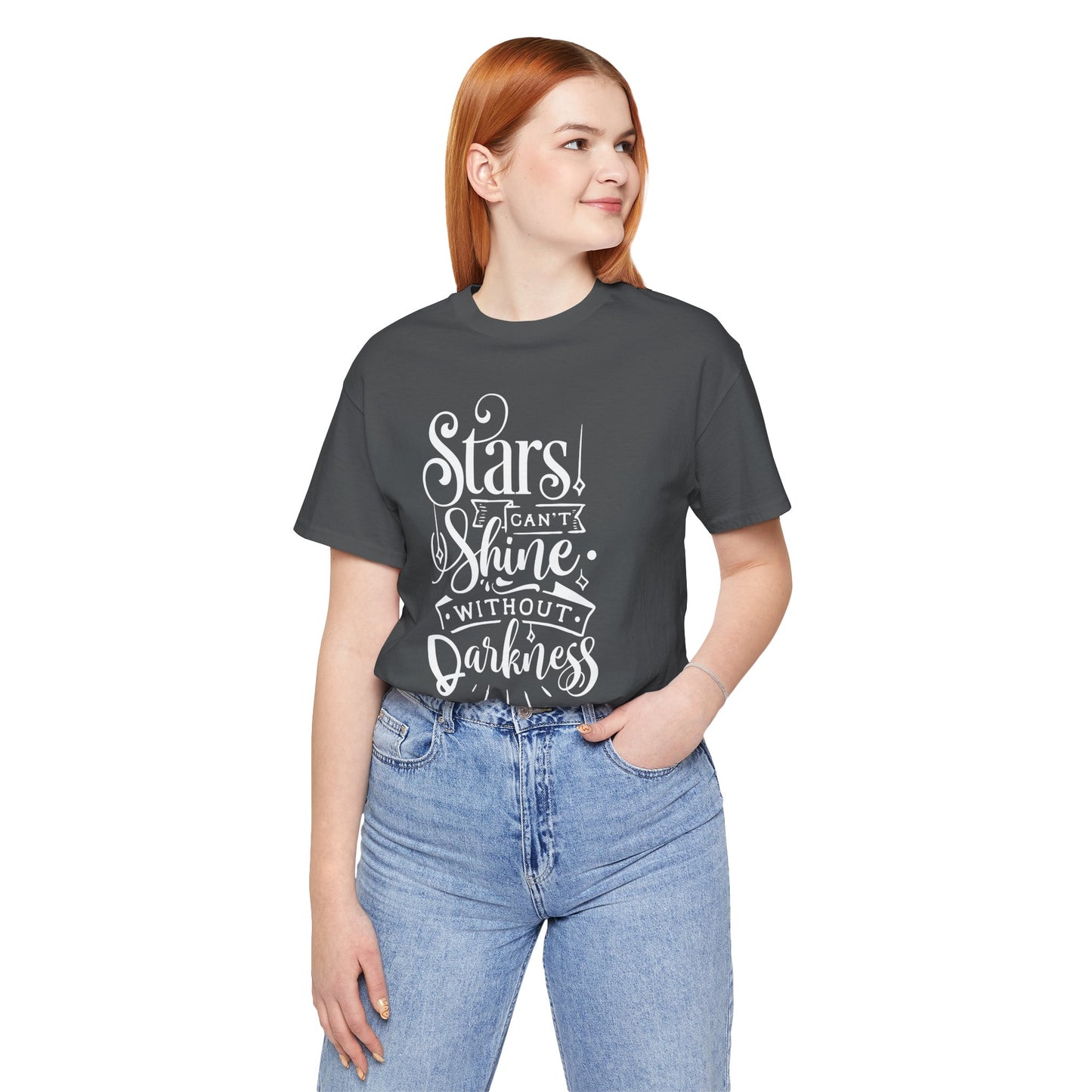 Stars Can't Shine Without Darkness Unisex Jersey Short Sleeve Tee