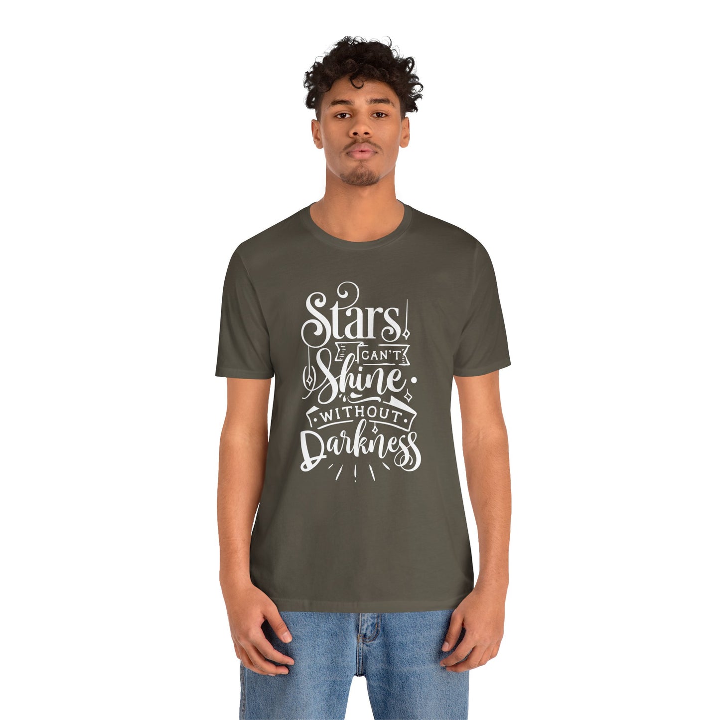 Stars Can't Shine Without Darkness Unisex Jersey Short Sleeve Tee
