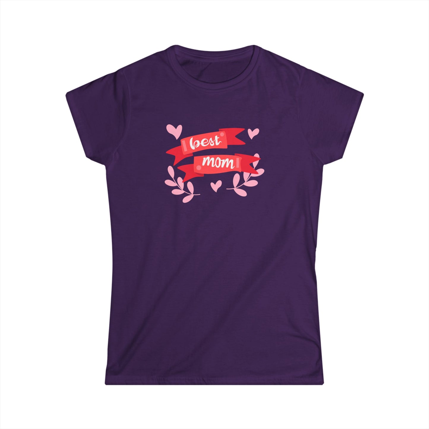 Best Mom Multi Color Print Women's Softstyle Tee