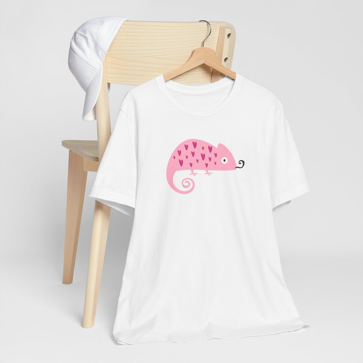 Pink Chameleon Love Heartfelt Charm Unisex Jersey Short Sleeve Tee