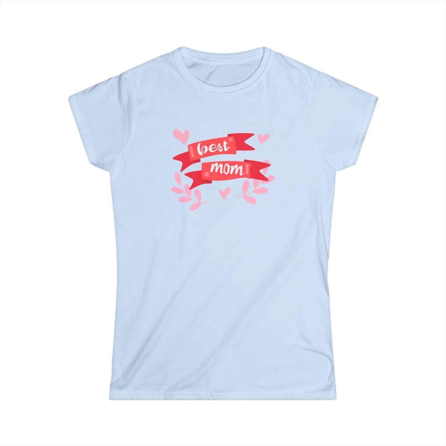 Best Mom Multi Color Print Women's Softstyle Tee