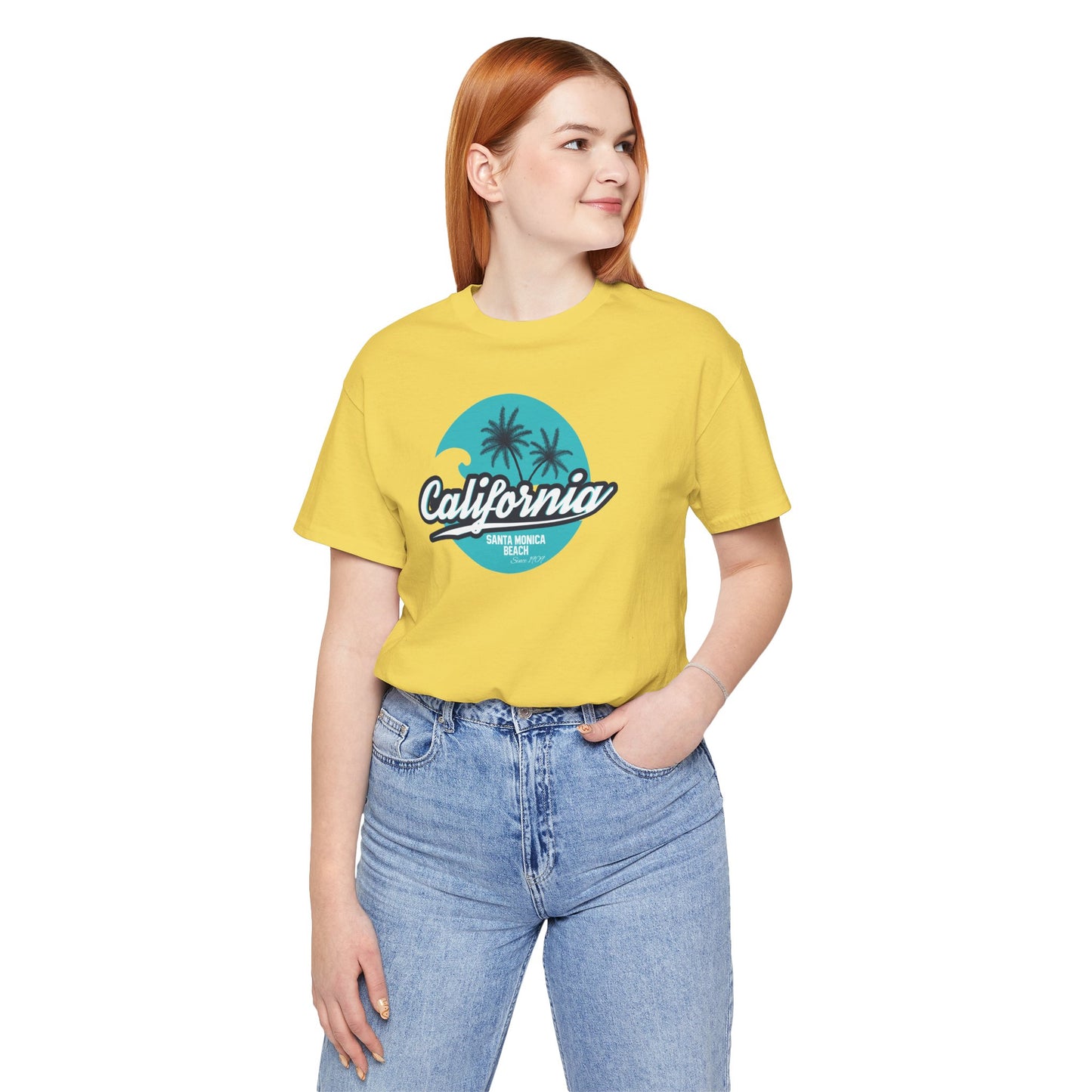 California Santa Monica Beach Unisex Jersey Short Sleeve Tee