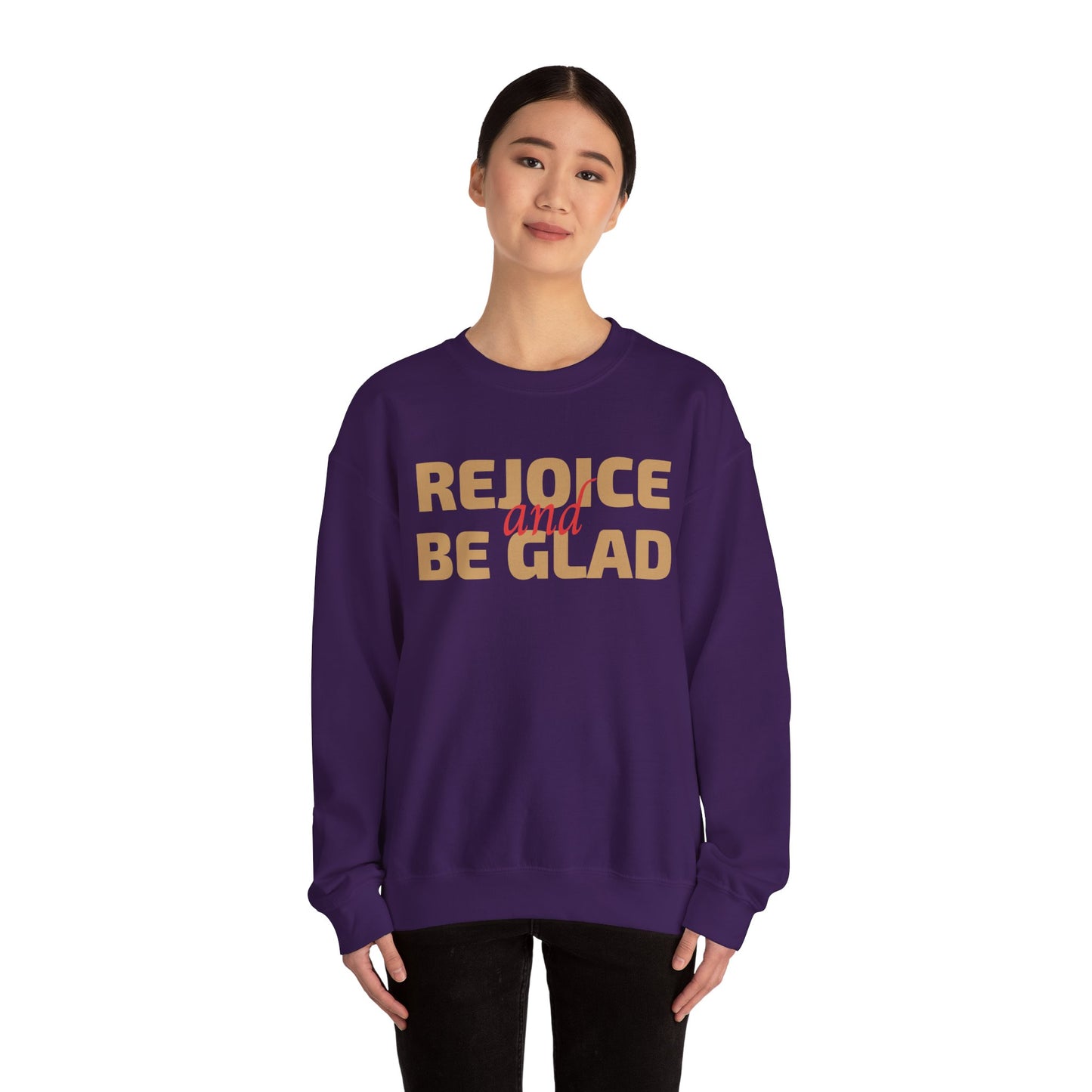 Unisex Heavy Blend Crewneck Sweatshirt Rejoice and Be Glad πβ¨
