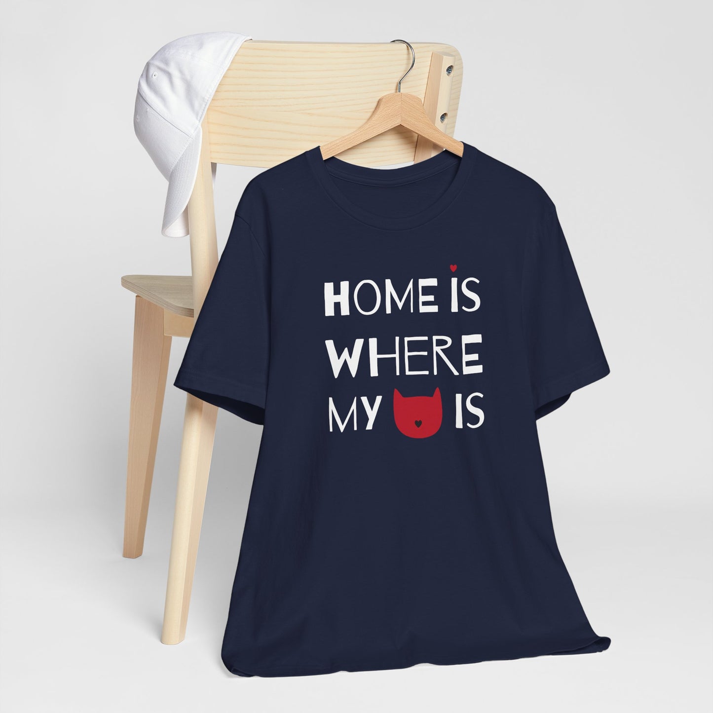 Home Is Where My Cat Is Unisex Jersey Short Sleeve Tee