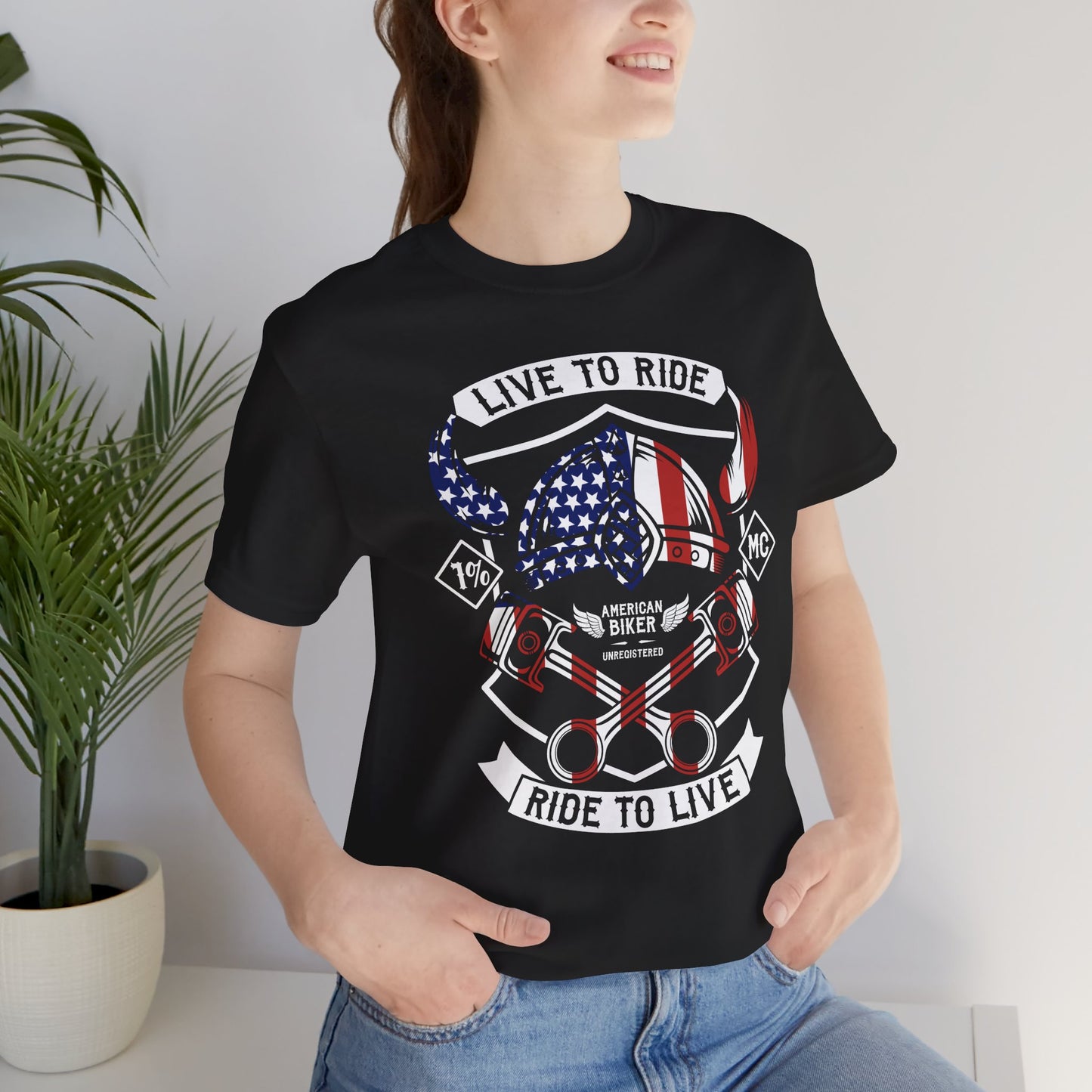 Live To Ride Ride To Live 1% MC Unisex Jersey Short Sleeve Tee
