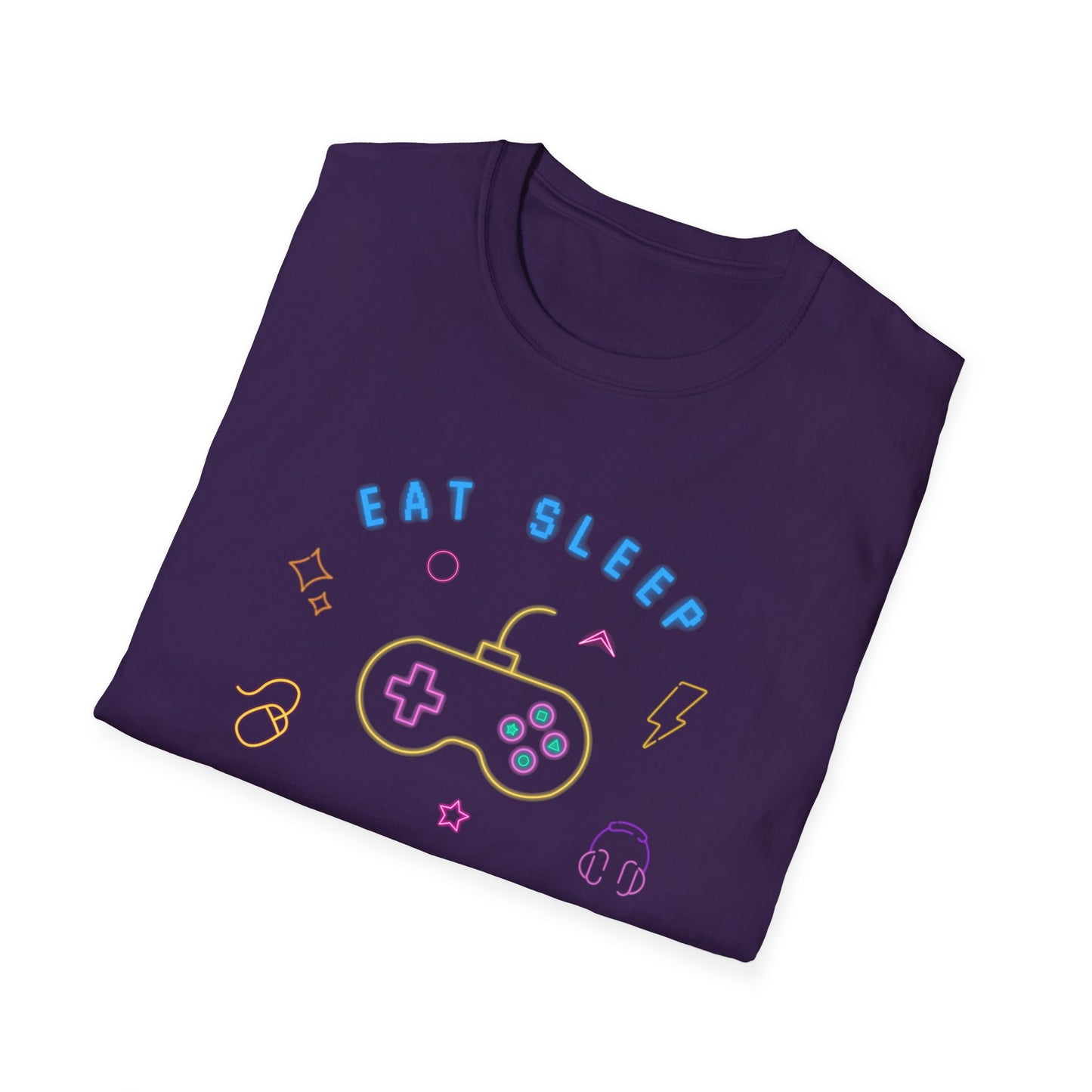 Eat Sleep Game Repeat Unisex Softstyle T-Shirt