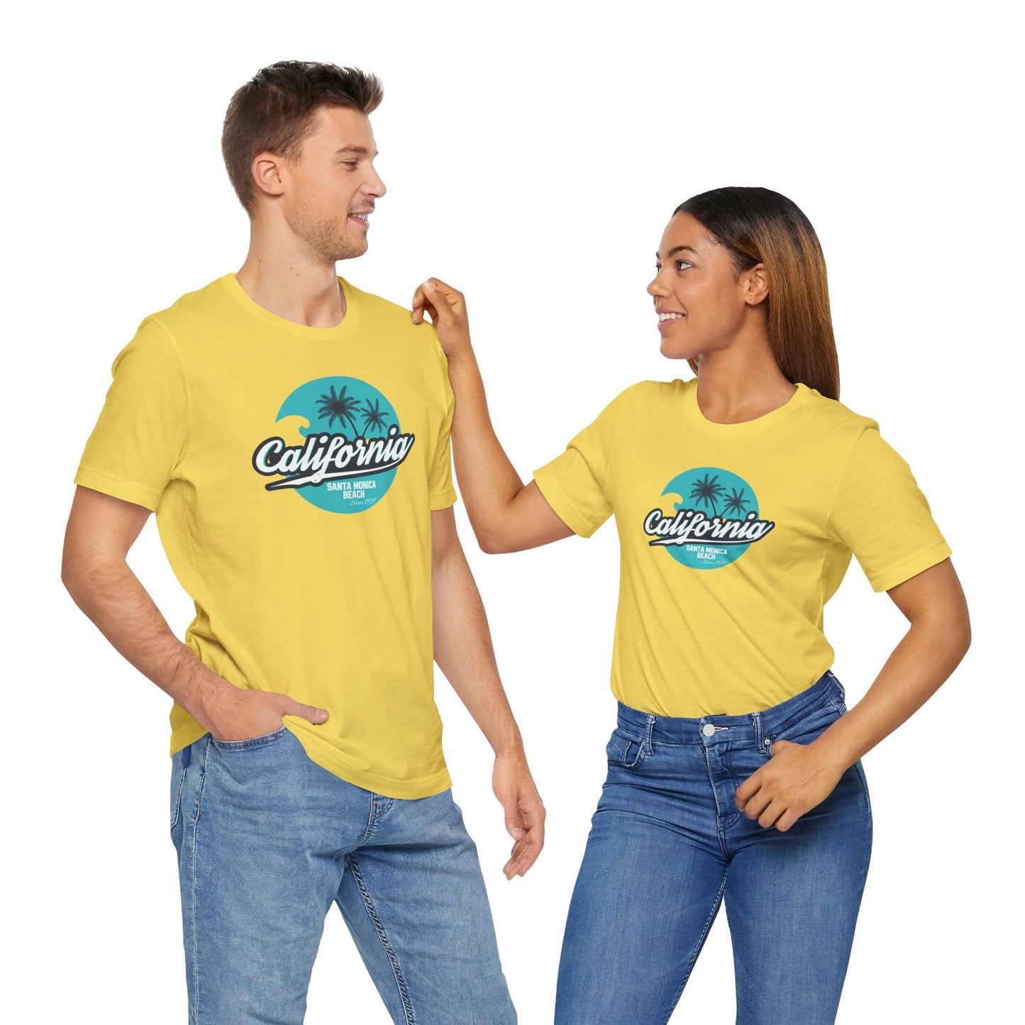 California Santa Monica Beach Unisex Jersey Short Sleeve Tee