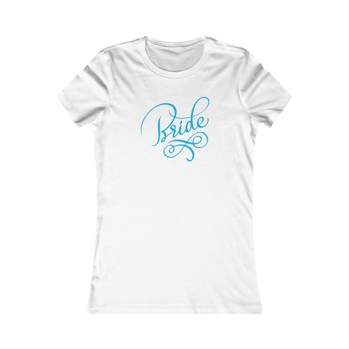 Women's Favorite Tee Bride Vibes Blue Print
