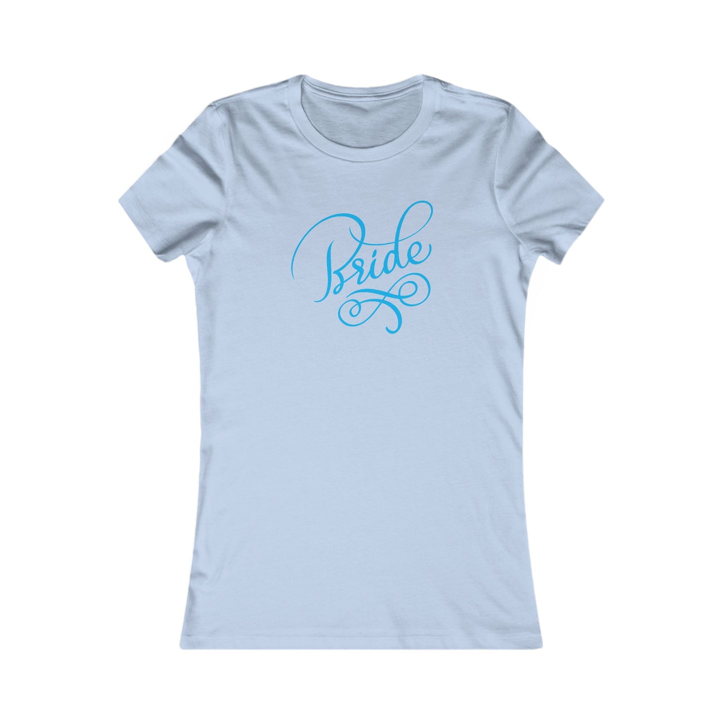 Women's Favorite Tee Bride Vibes Blue Print