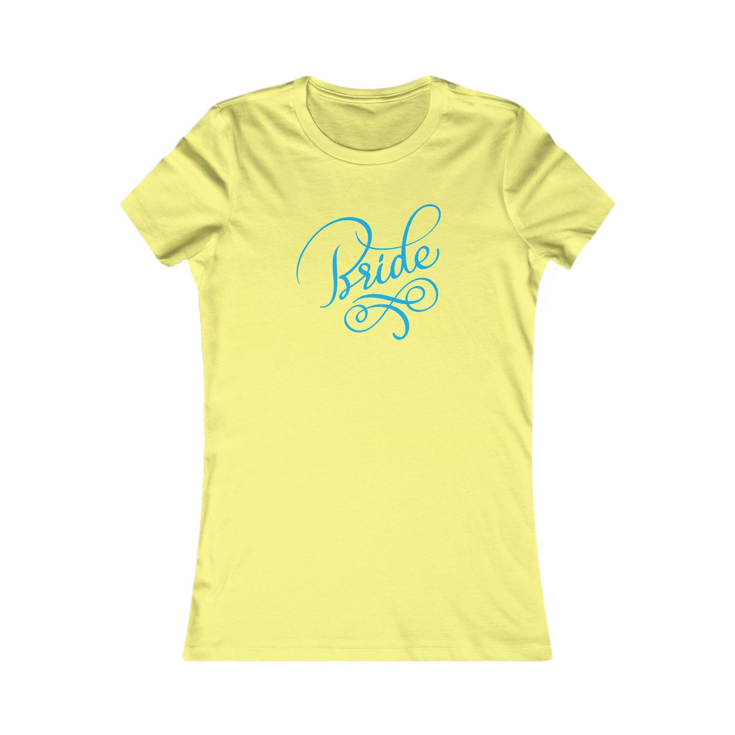 Women's Favorite Tee Bride Vibes Blue Print