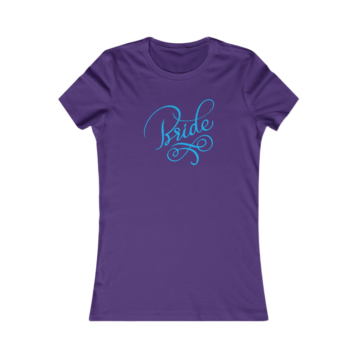 Women's Favorite Tee Bride Vibes Blue Print