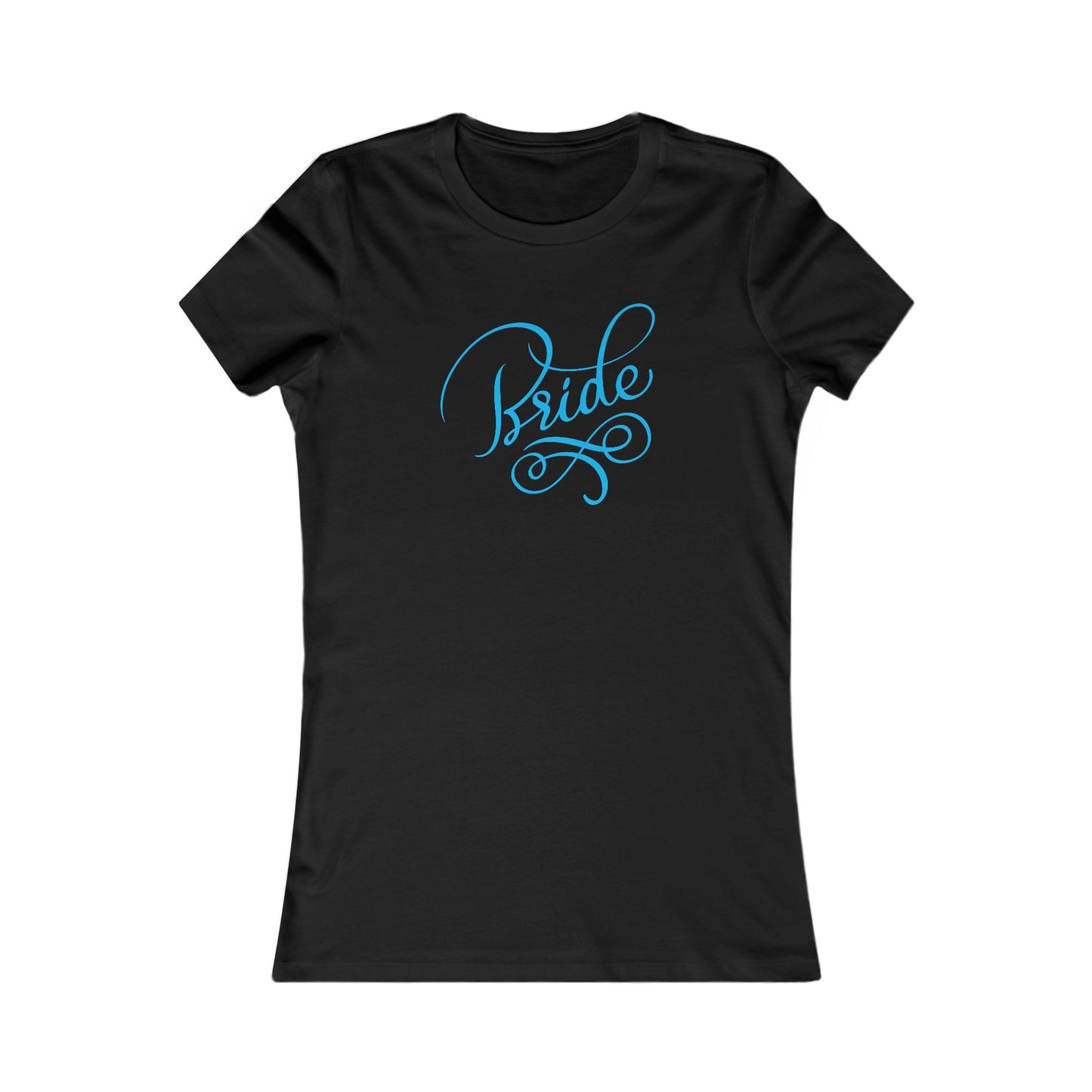 Women's Favorite Tee Bride Vibes Blue Print