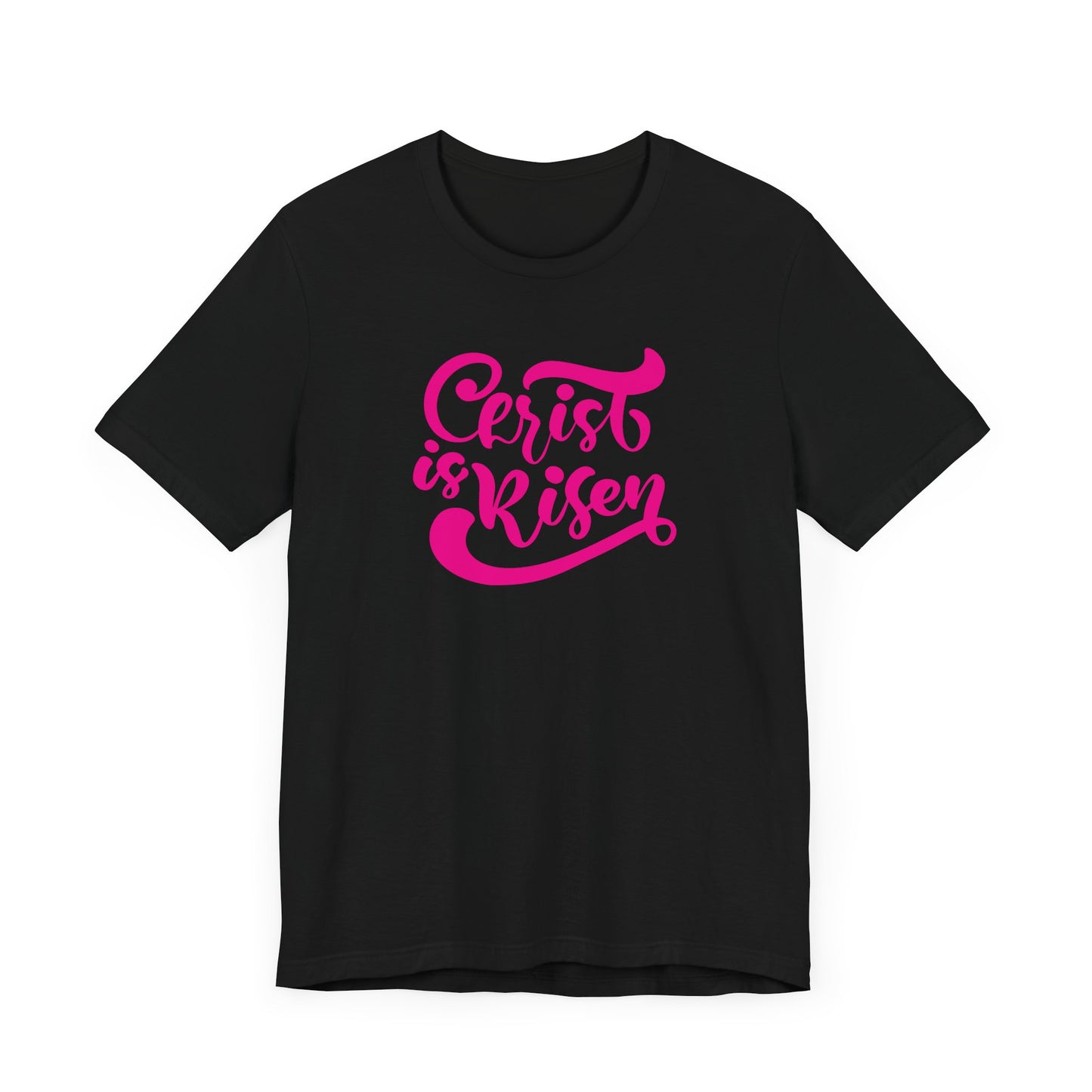 Christ is Risen Pink Print Unisex Jersey Short Sleeve Tee