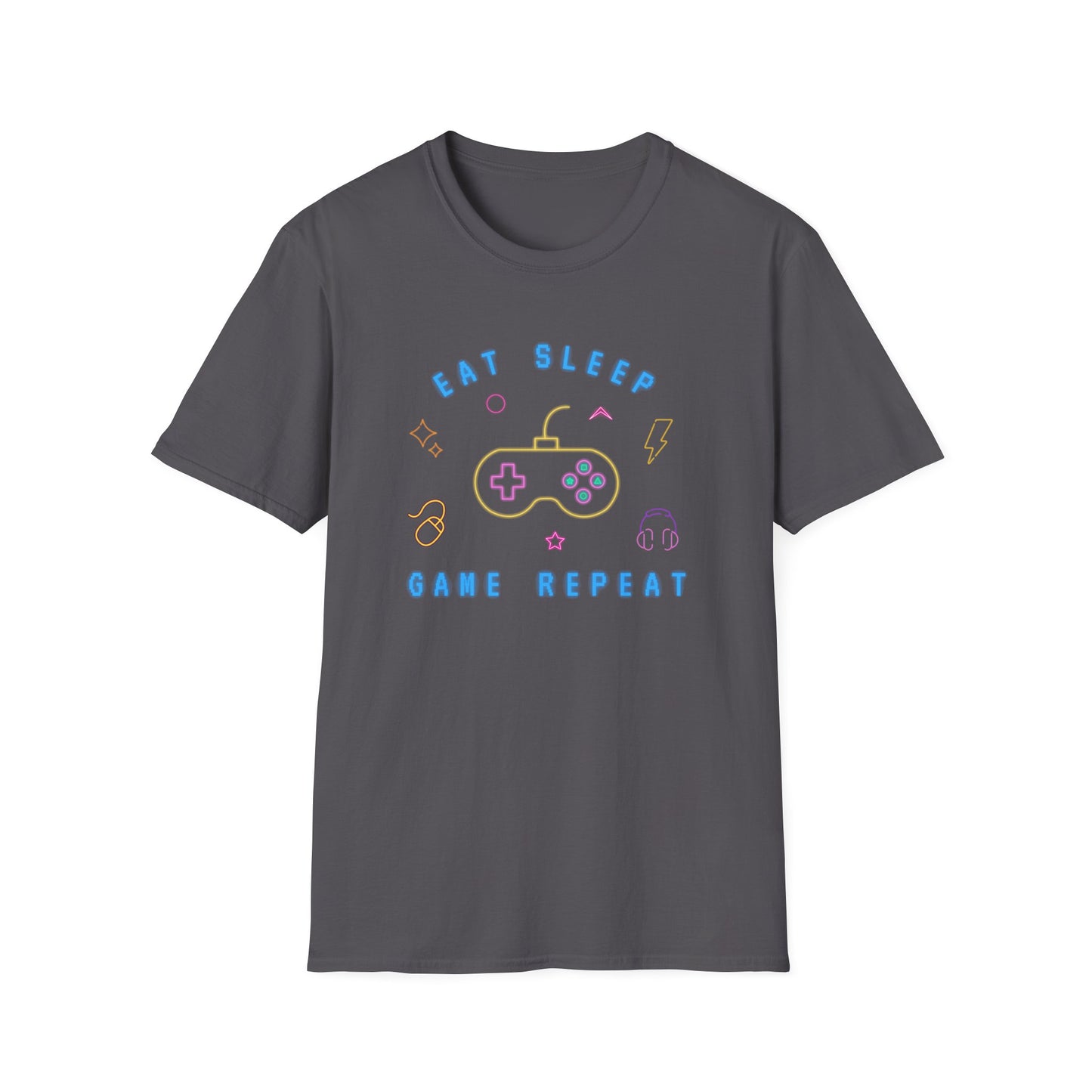 Eat Sleep Game Repeat Unisex Softstyle T-Shirt