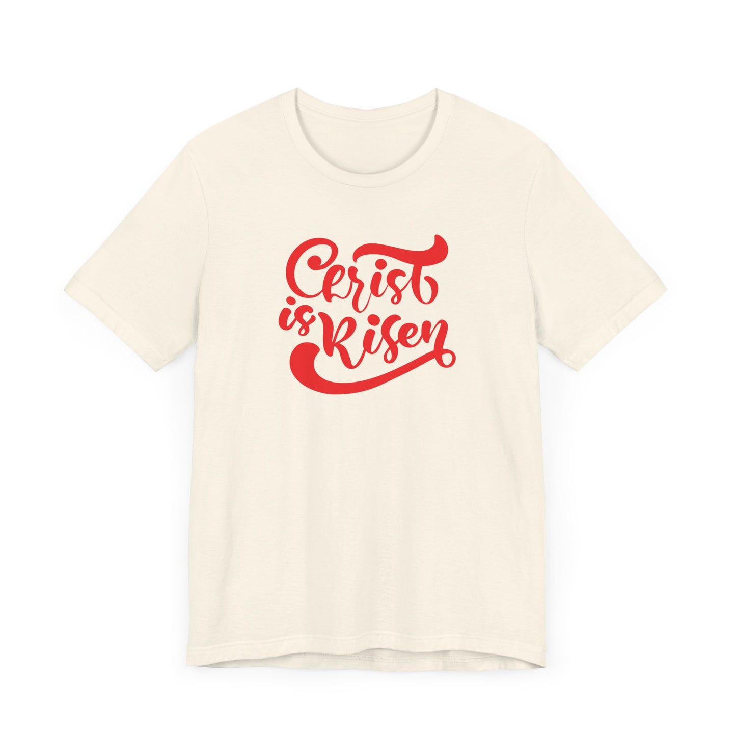 Christ is Risen Red Print Unisex Jersey Short Sleeve Tee