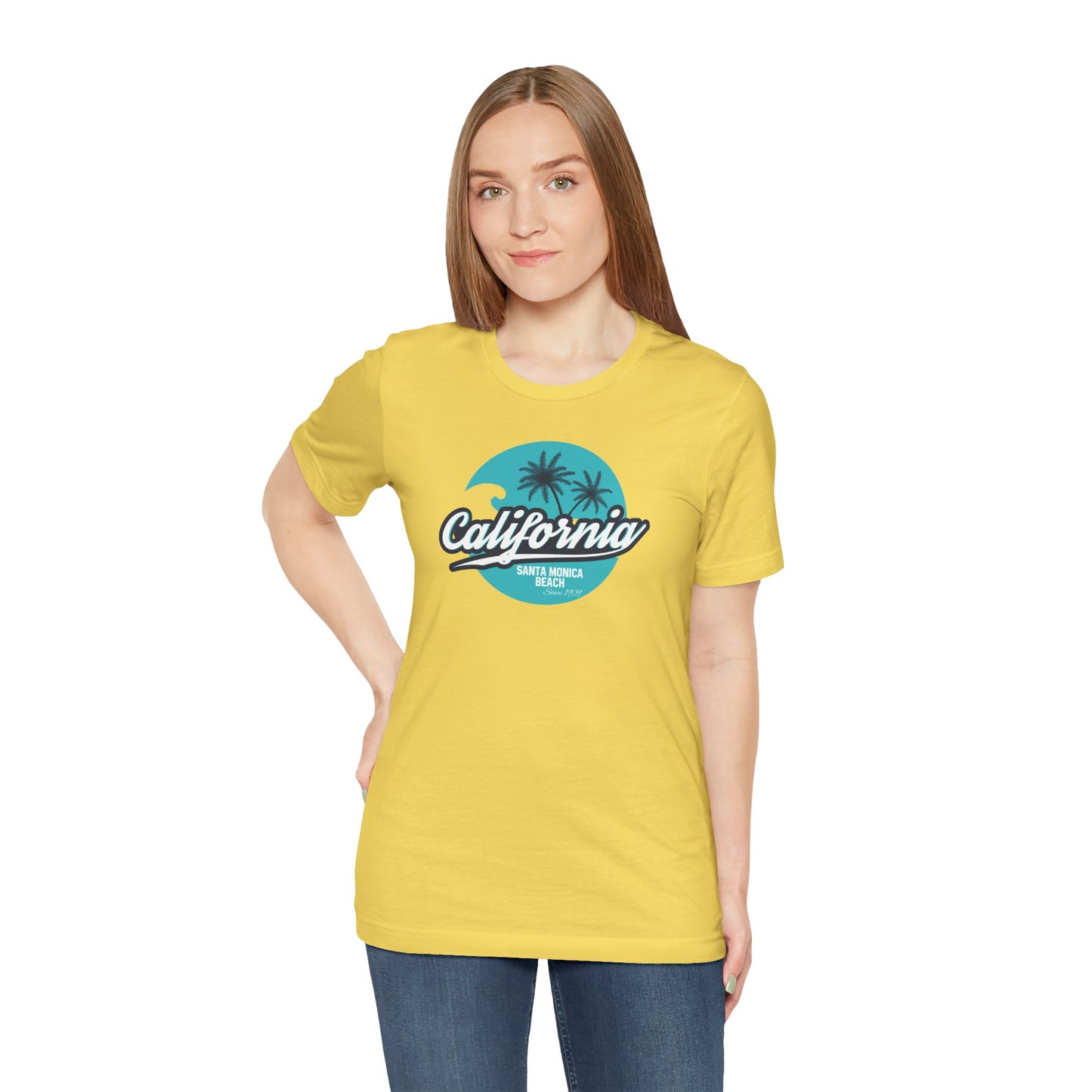 California Santa Monica Beach Unisex Jersey Short Sleeve Tee