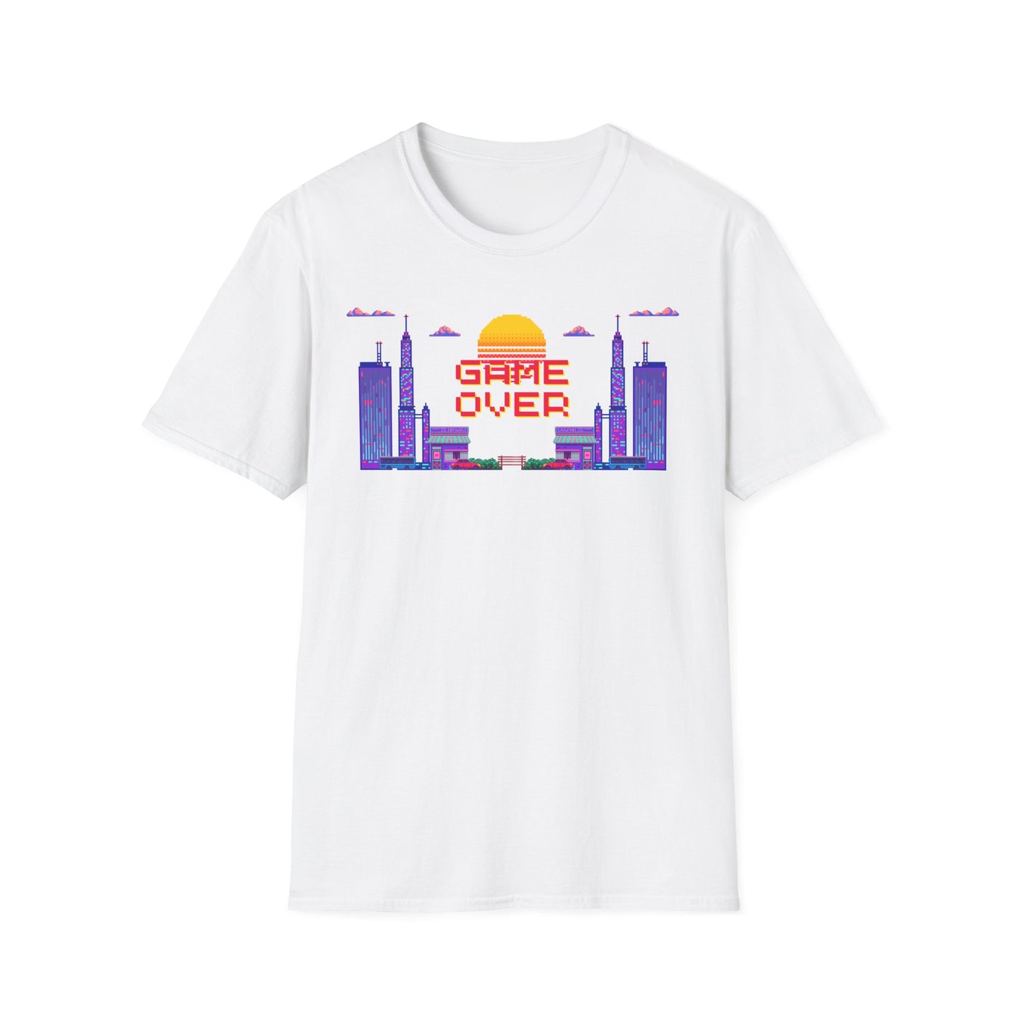 Game Over Sunset Showdown Unisex Softstyle T-Shirt