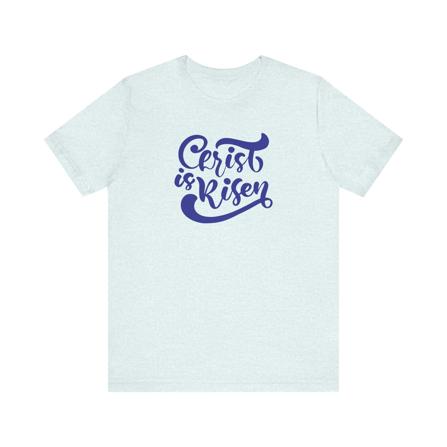 Christ is Risen Navy Print Unisex Jersey Short Sleeve Tee