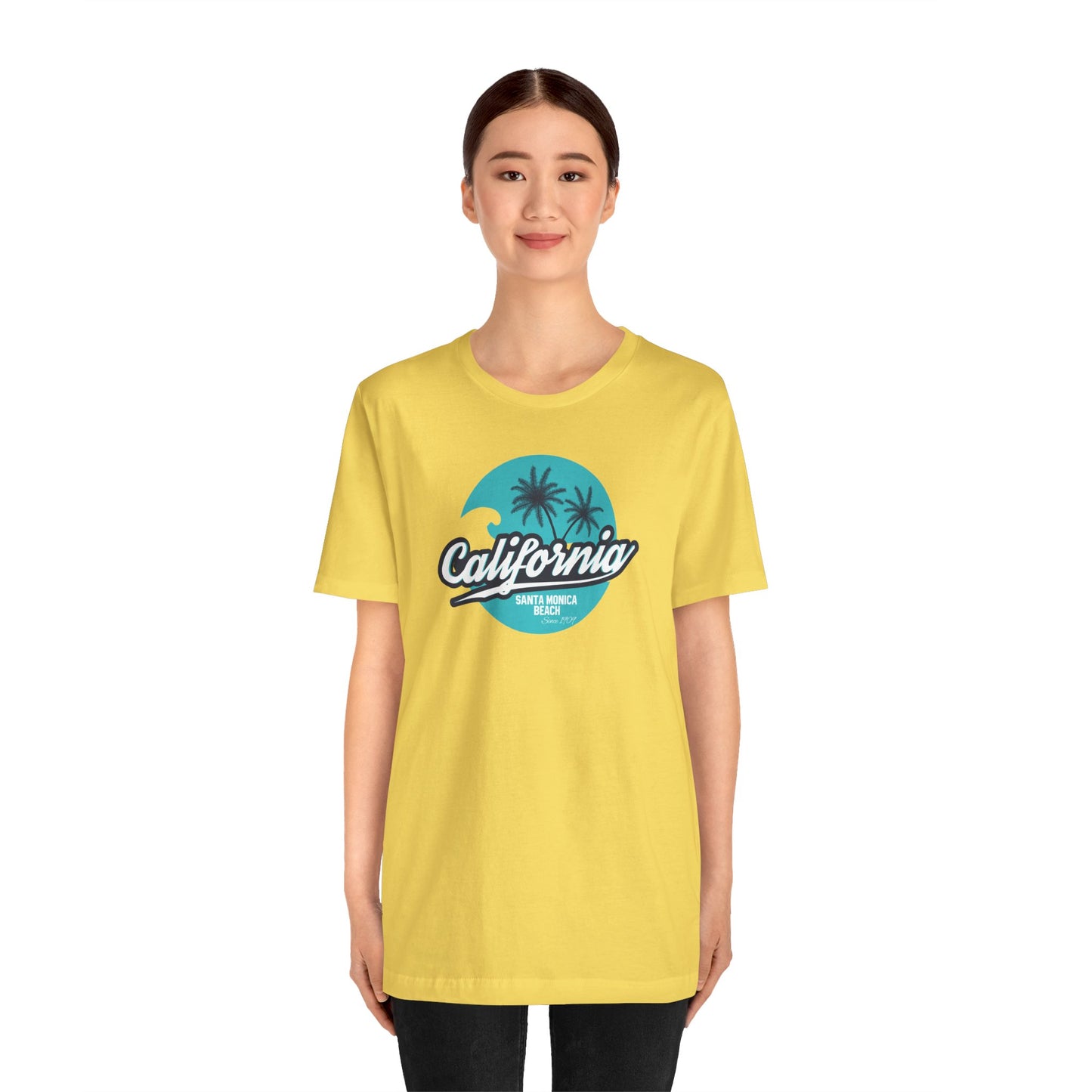 California Santa Monica Beach Unisex Jersey Short Sleeve Tee