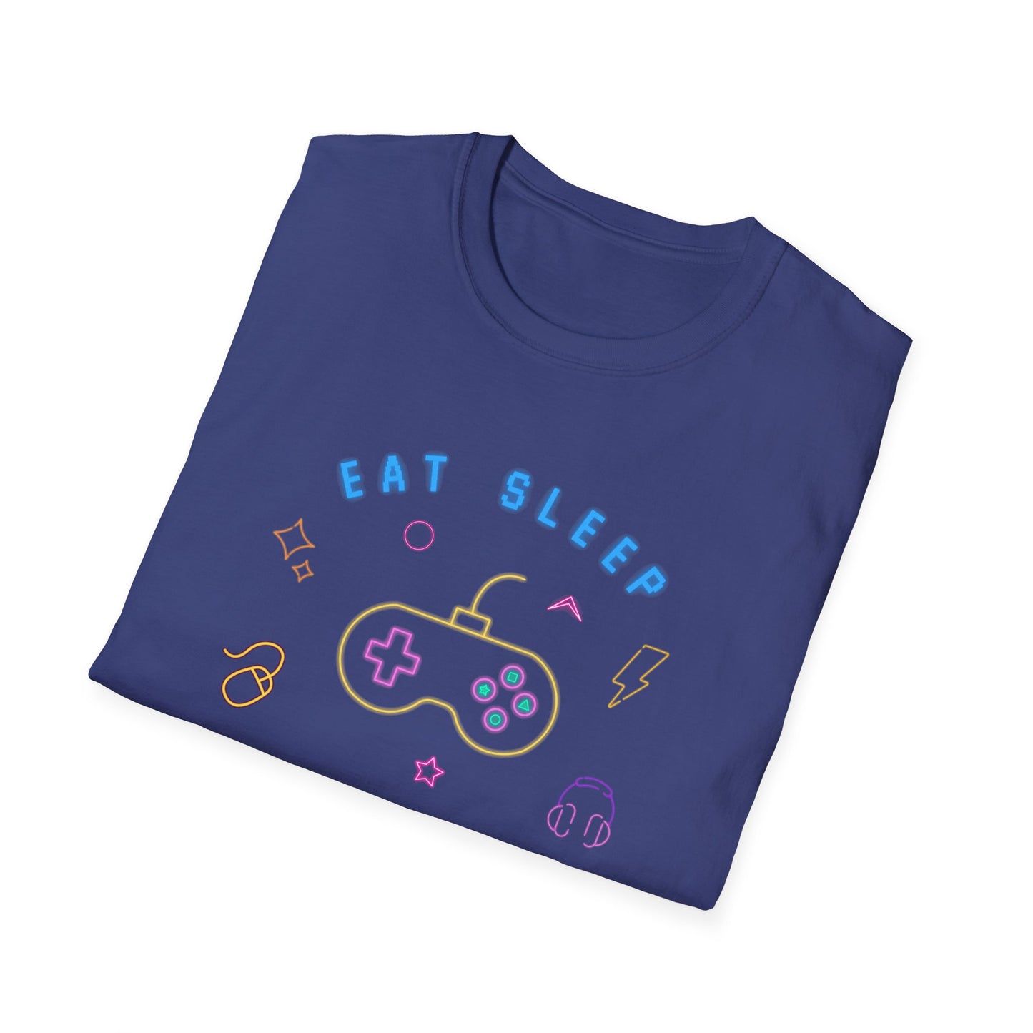 Eat Sleep Game Repeat Unisex Softstyle T-Shirt