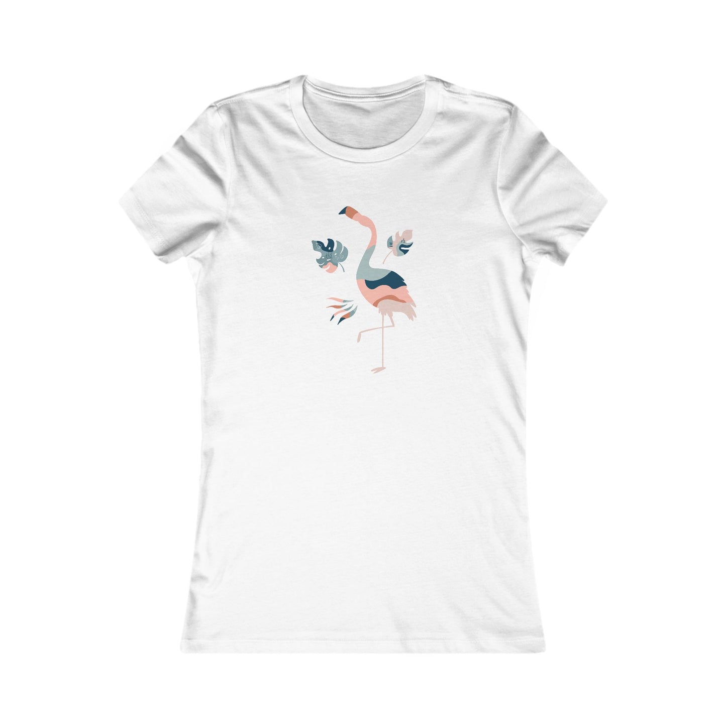Women's Favorite T-Shirt "Boho Flamingo Fantasy" Playful Pink Flamingo Illustration